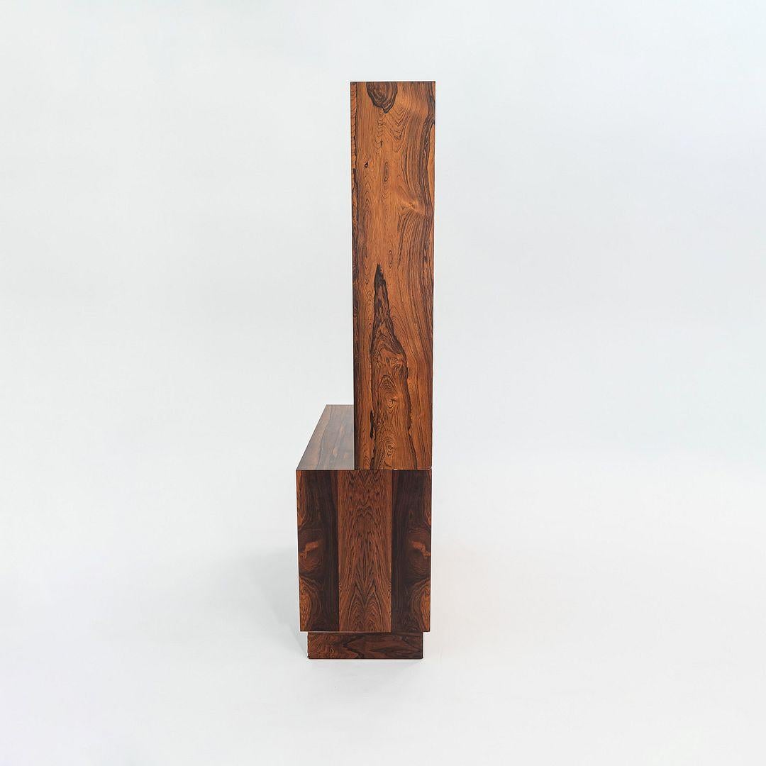 Late 20th Century 1970s Carlo Jensen for Poul Hundevad Danish Rosewood Cabinet with Bookcase Hutch For Sale