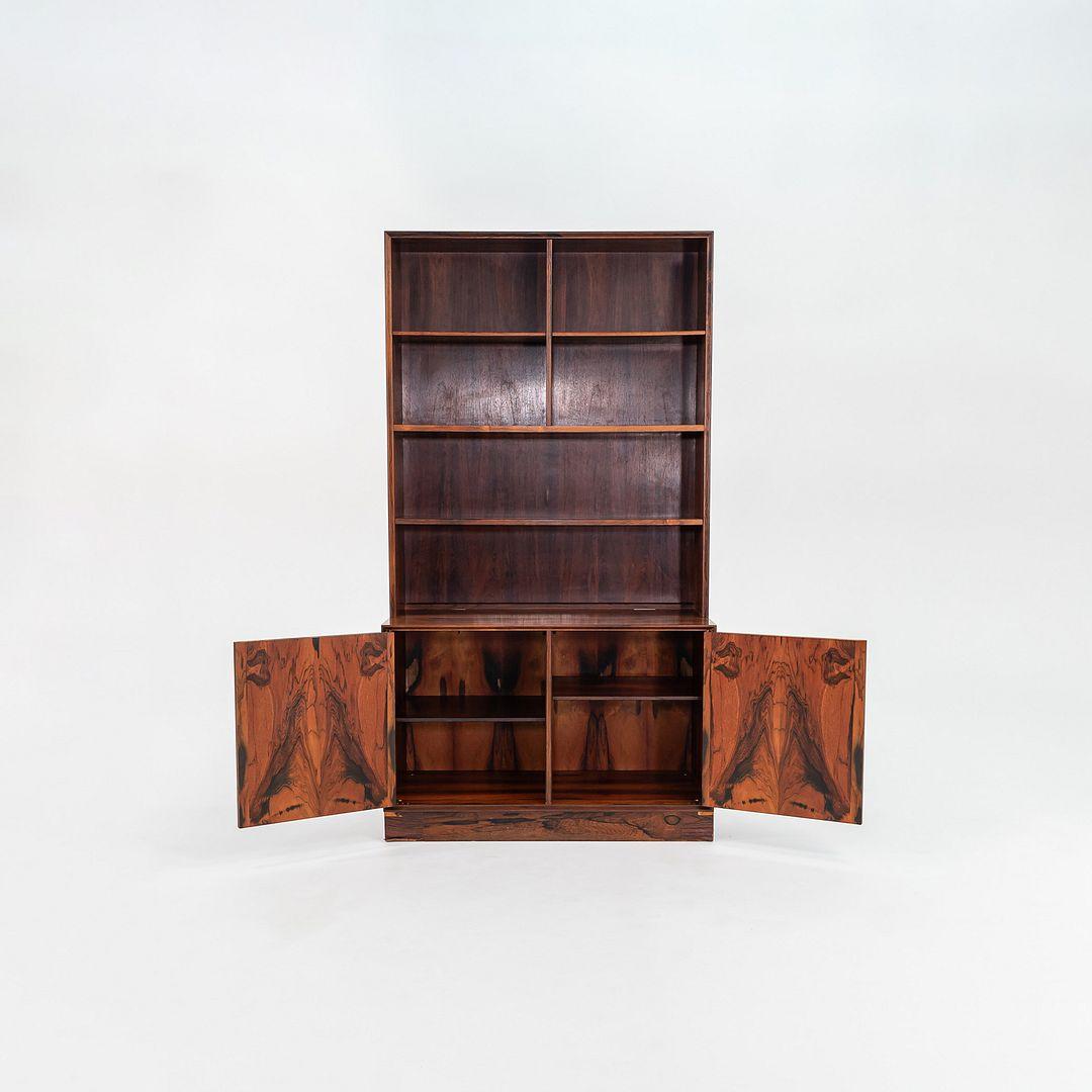 1970s Carlo Jensen for Poul Hundevad Danish Rosewood Cabinet with Bookcase Hutch For Sale 2