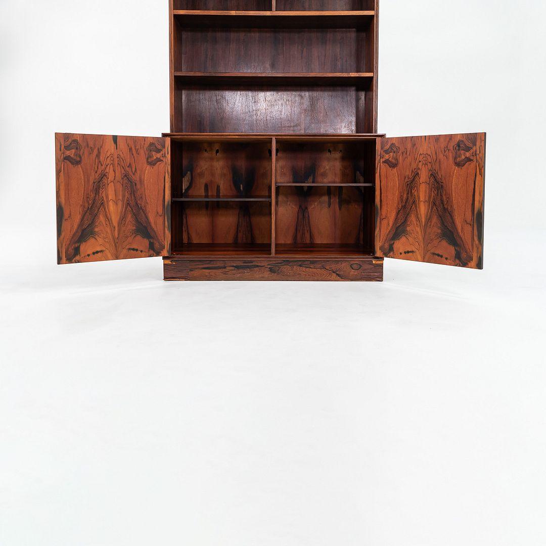 1970s Carlo Jensen for Poul Hundevad Danish Rosewood Cabinet with Bookcase Hutch For Sale 3