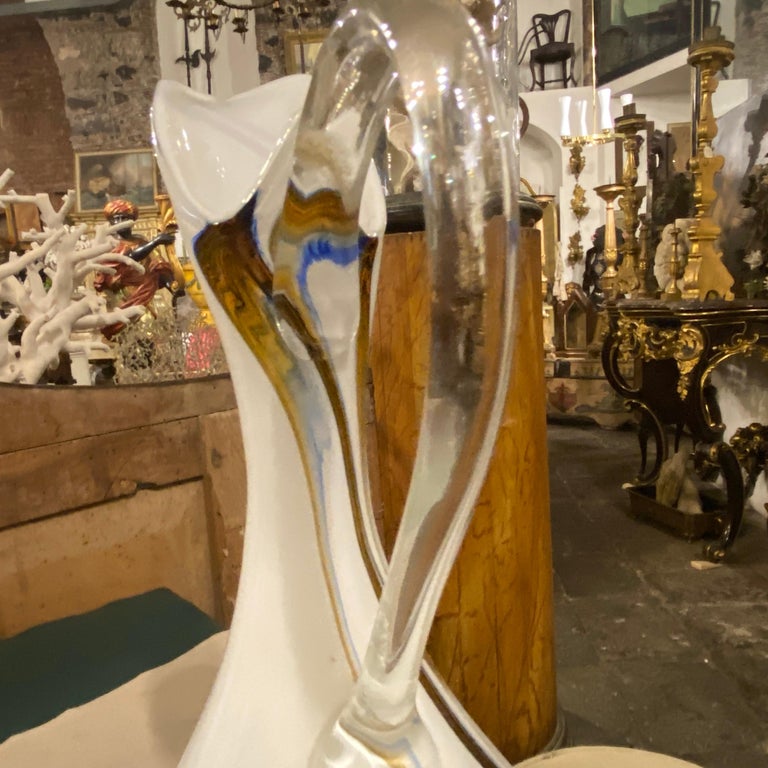1970s Carlo Moretti Style Mid-Century Modern Murano Glass Jug For Sale 3