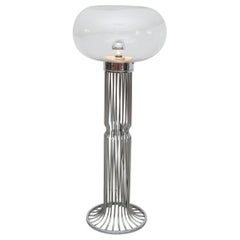 1970's Carlo Nason Attributed Blown Glass Mushroom Floor Lamp