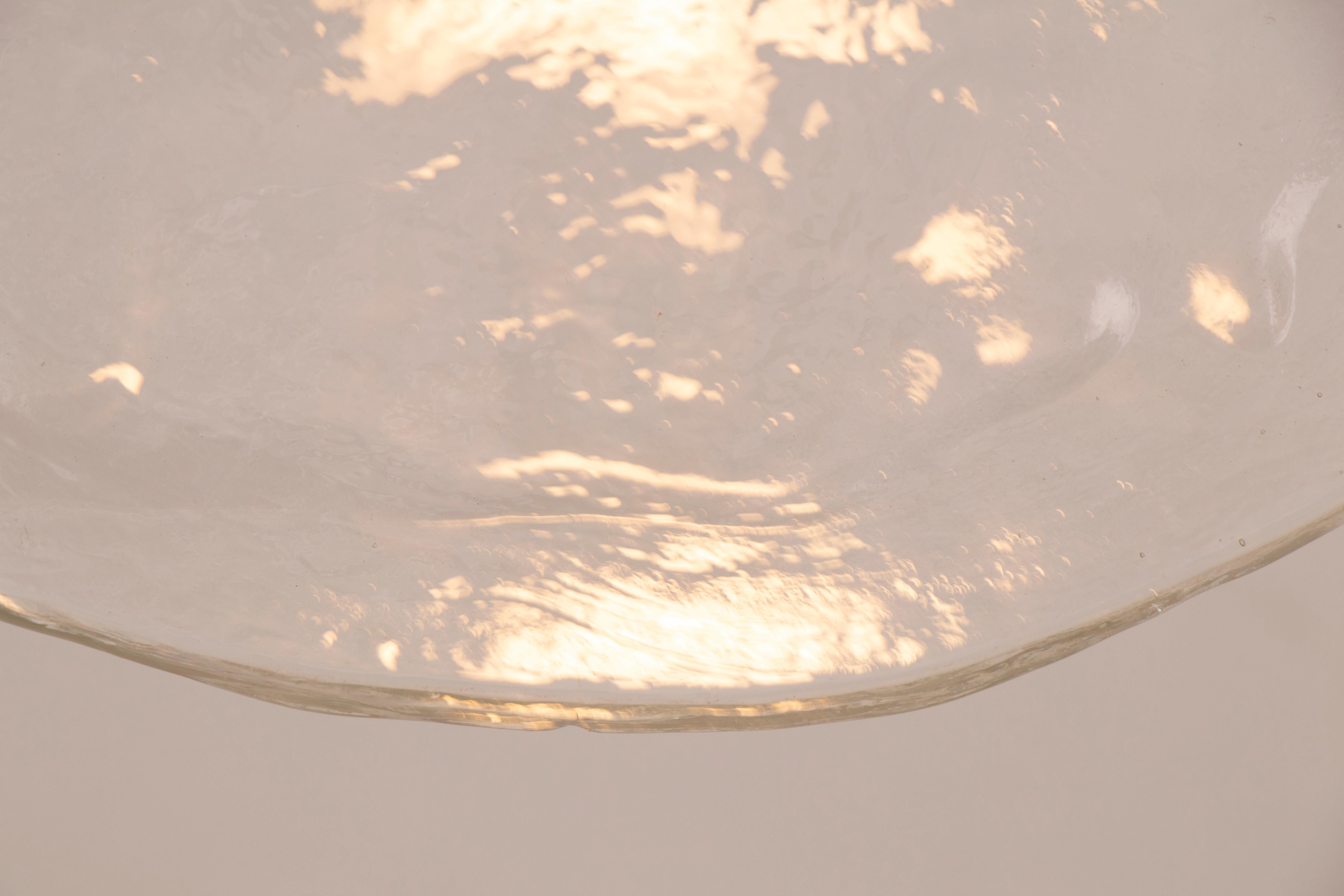 1970s Carlo Nason for Mazzega White Flower Murano Glass Pendant Hanging Light 1