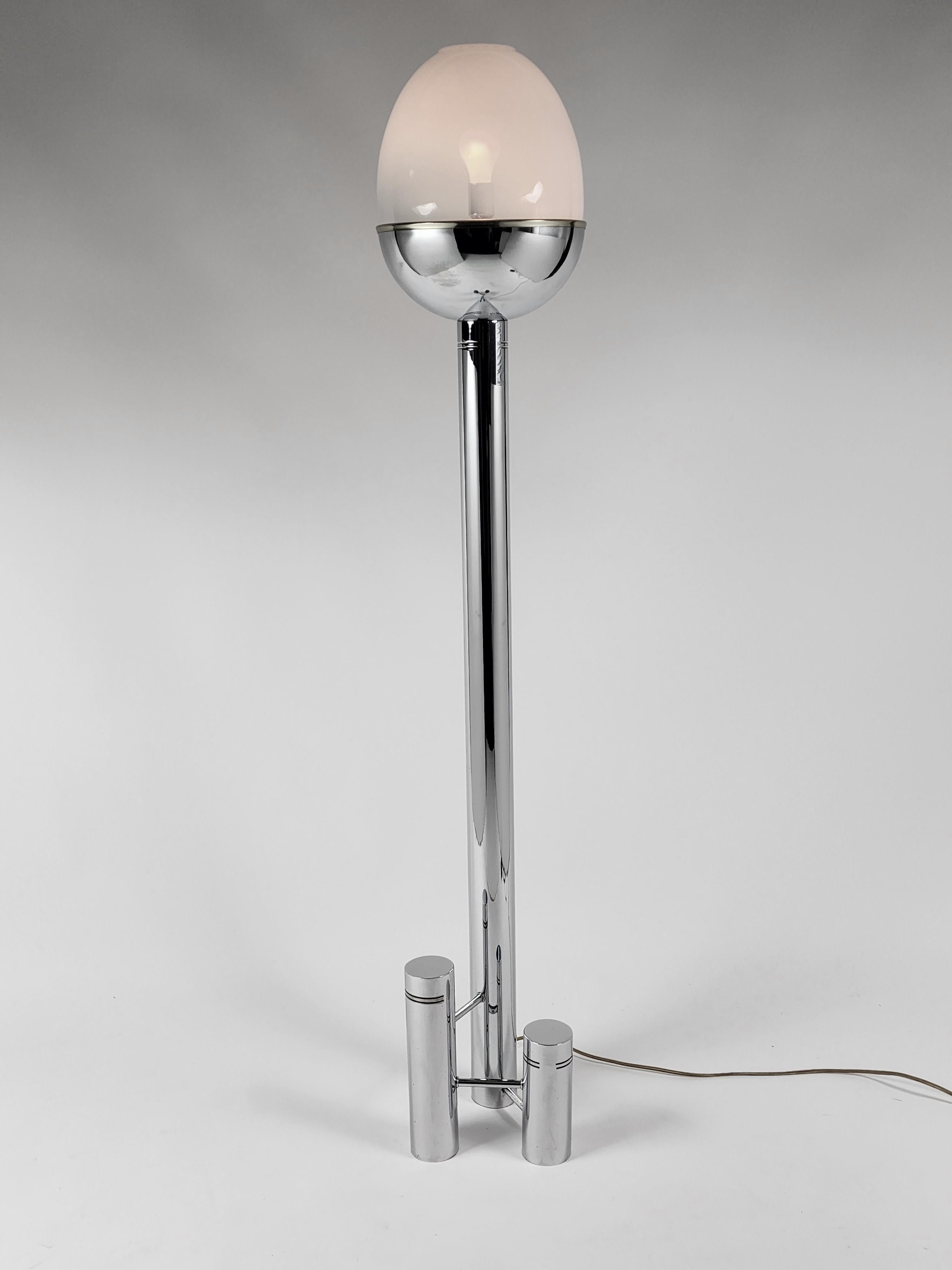 Verre brun Années 1970 Carlo Nason Âge de l'espace  Lampadaire , Italie en vente