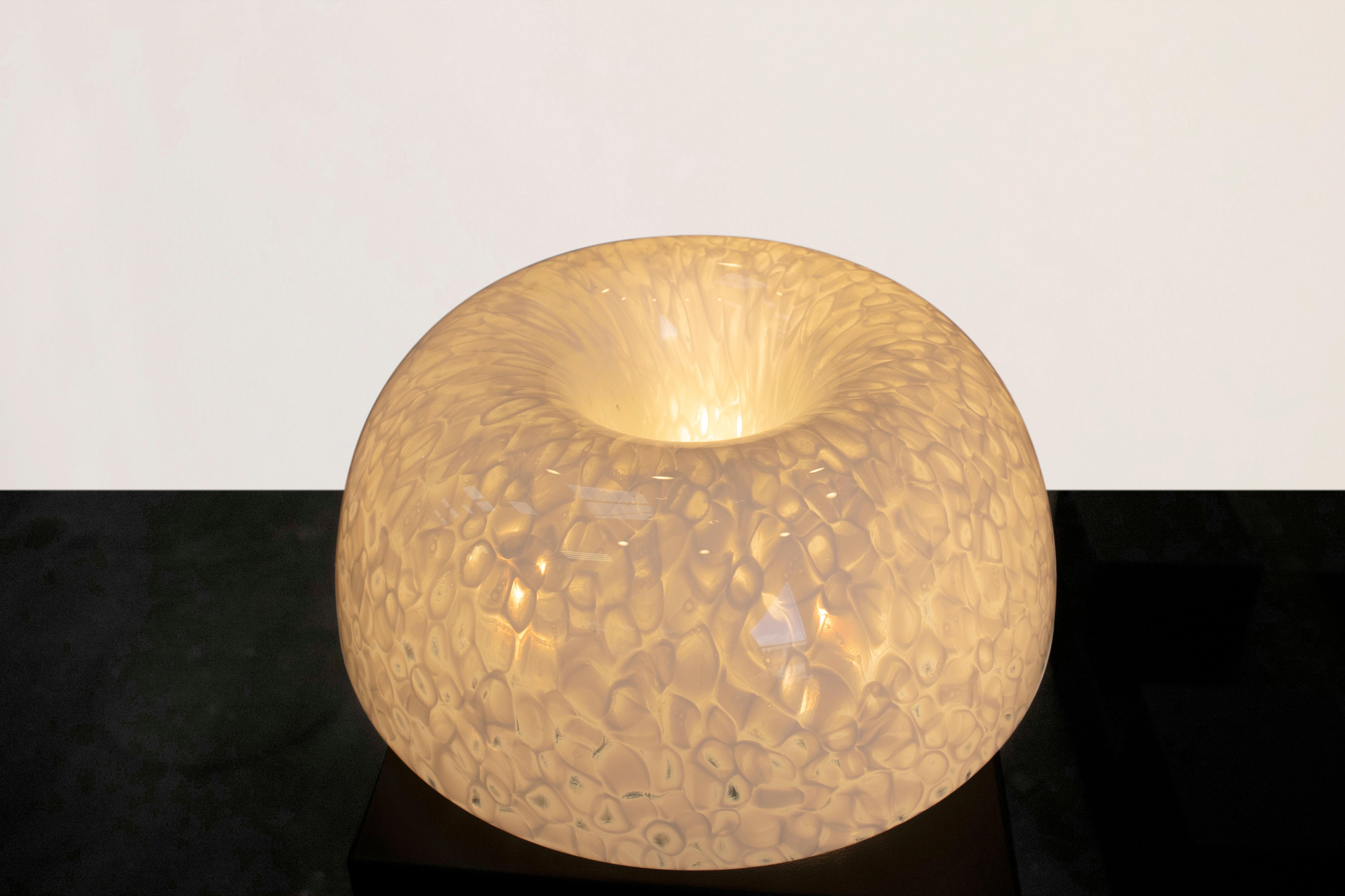 Organic Modern 1970s Carlo Nason Murano Glass Mushroom Floor Lamp / Table Lamp