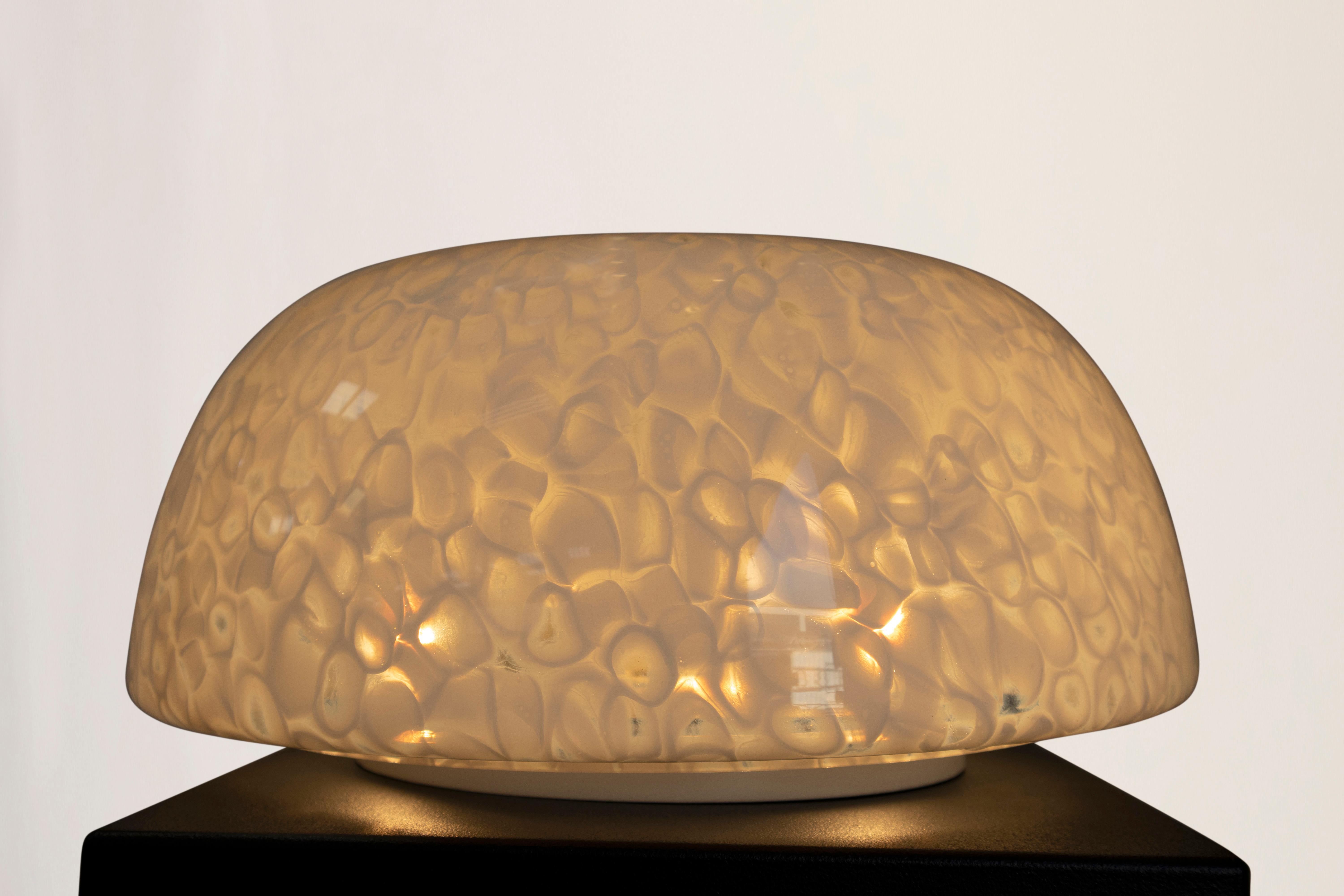 1970s Carlo Nason Murano Glass Mushroom Floor Lamp / Table Lamp In Good Condition In Grand Cayman, KY