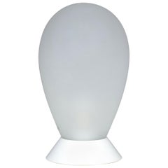 1970s Carlo Nason Table Lamp In White Murano Glass