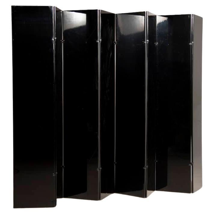 1970s Carlo Scarpa Black Lacquered Wood Screen For Sale