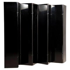 1970s Carlo Scarpa Black Lacquered Wood Screen