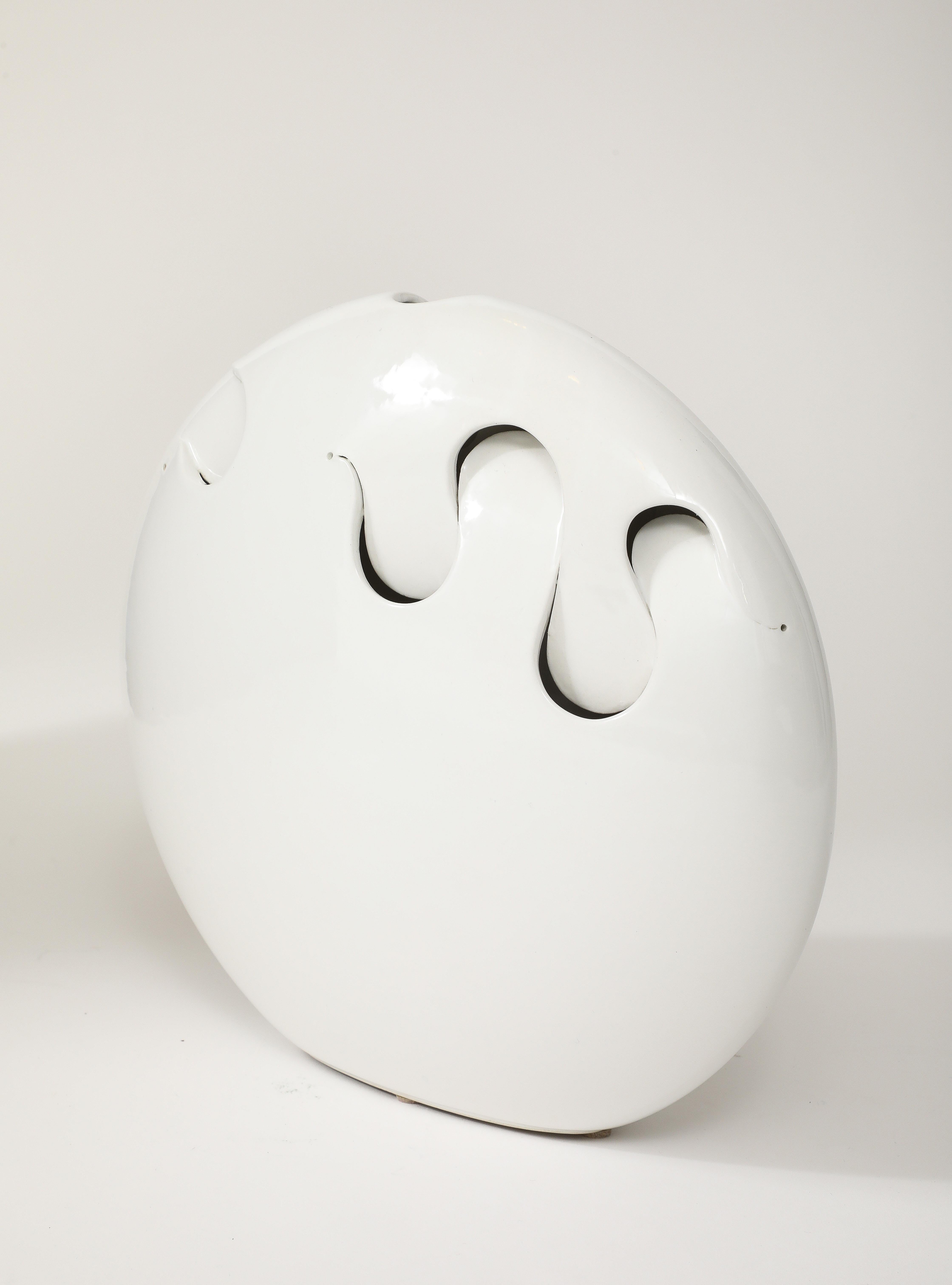1970's Carpie For Raymor Italian Porcelain Vase For Sale 2