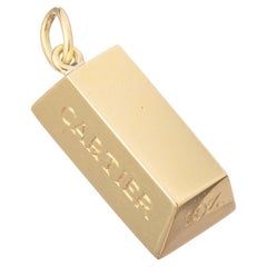 1970er Cartier 18k Gelbgold One Ounce Ingot-Anhänger