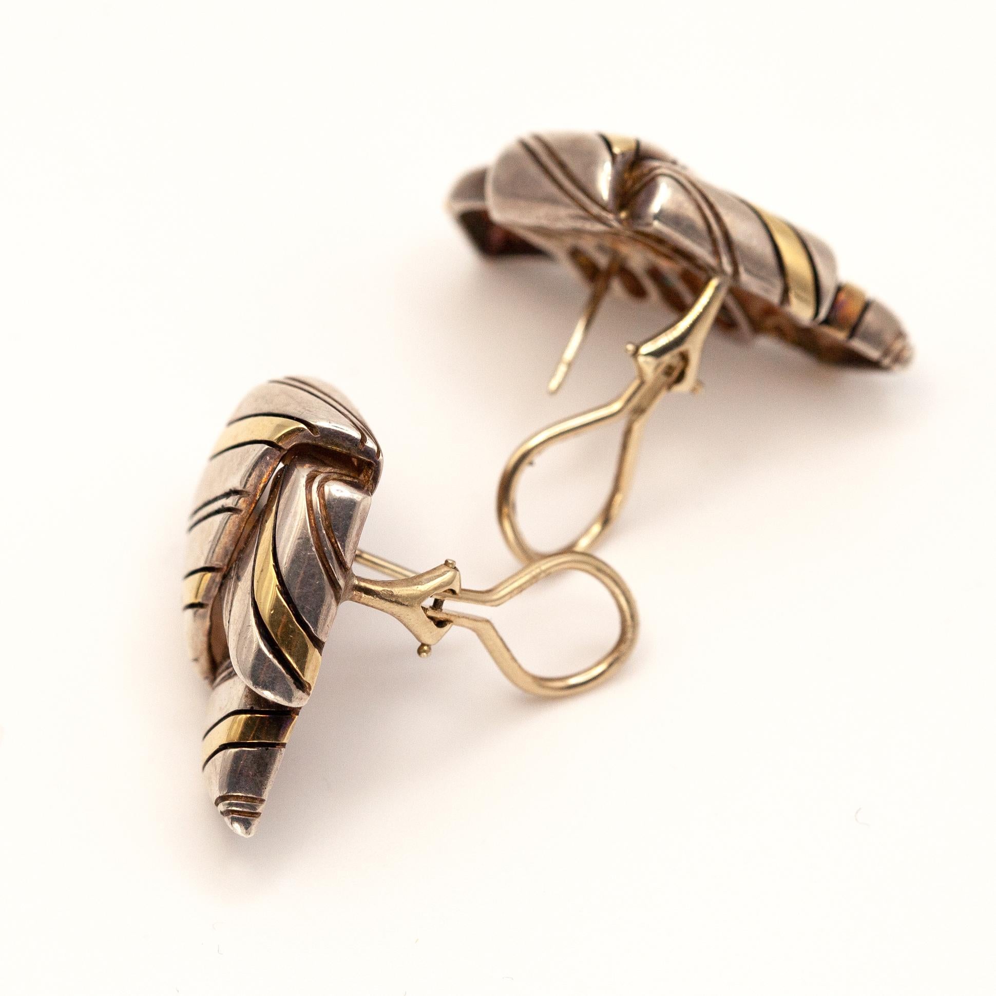 1970s CARTIER 18K Yellow Gold Sterling Knotted Ribbon Earrings 5