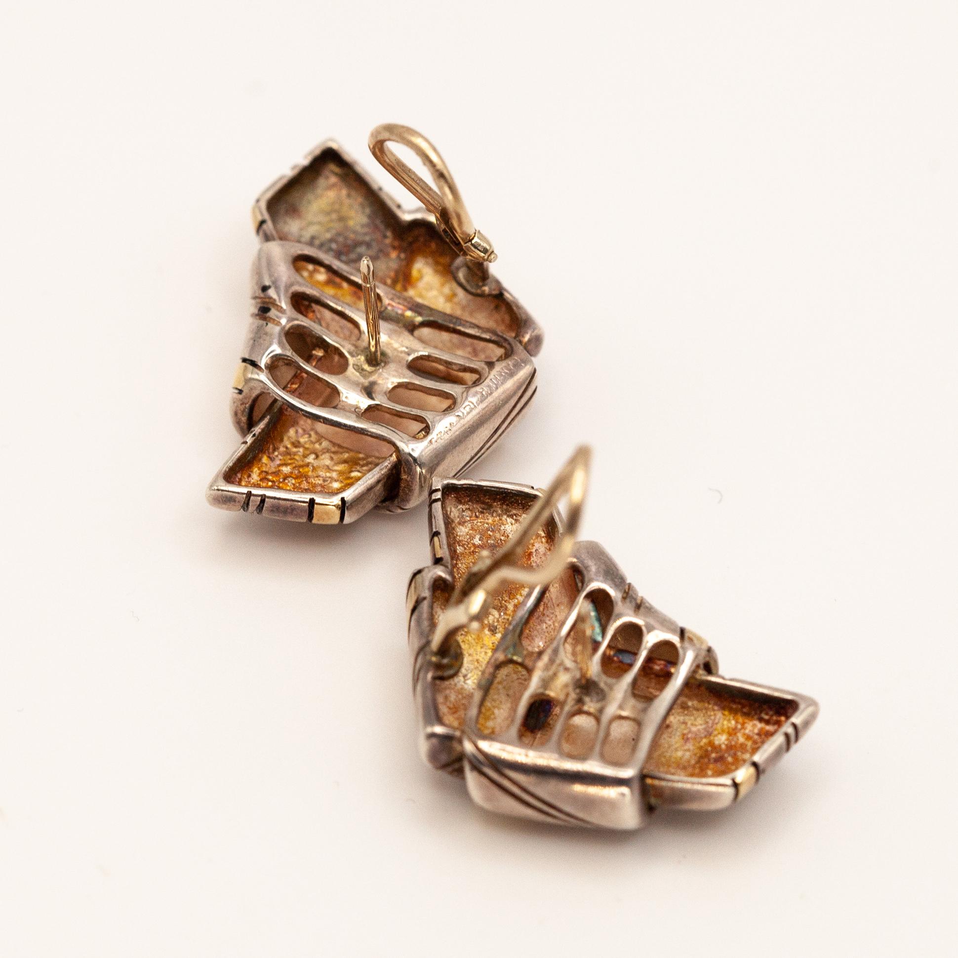 1970s CARTIER 18K Yellow Gold Sterling Knotted Ribbon Earrings 7