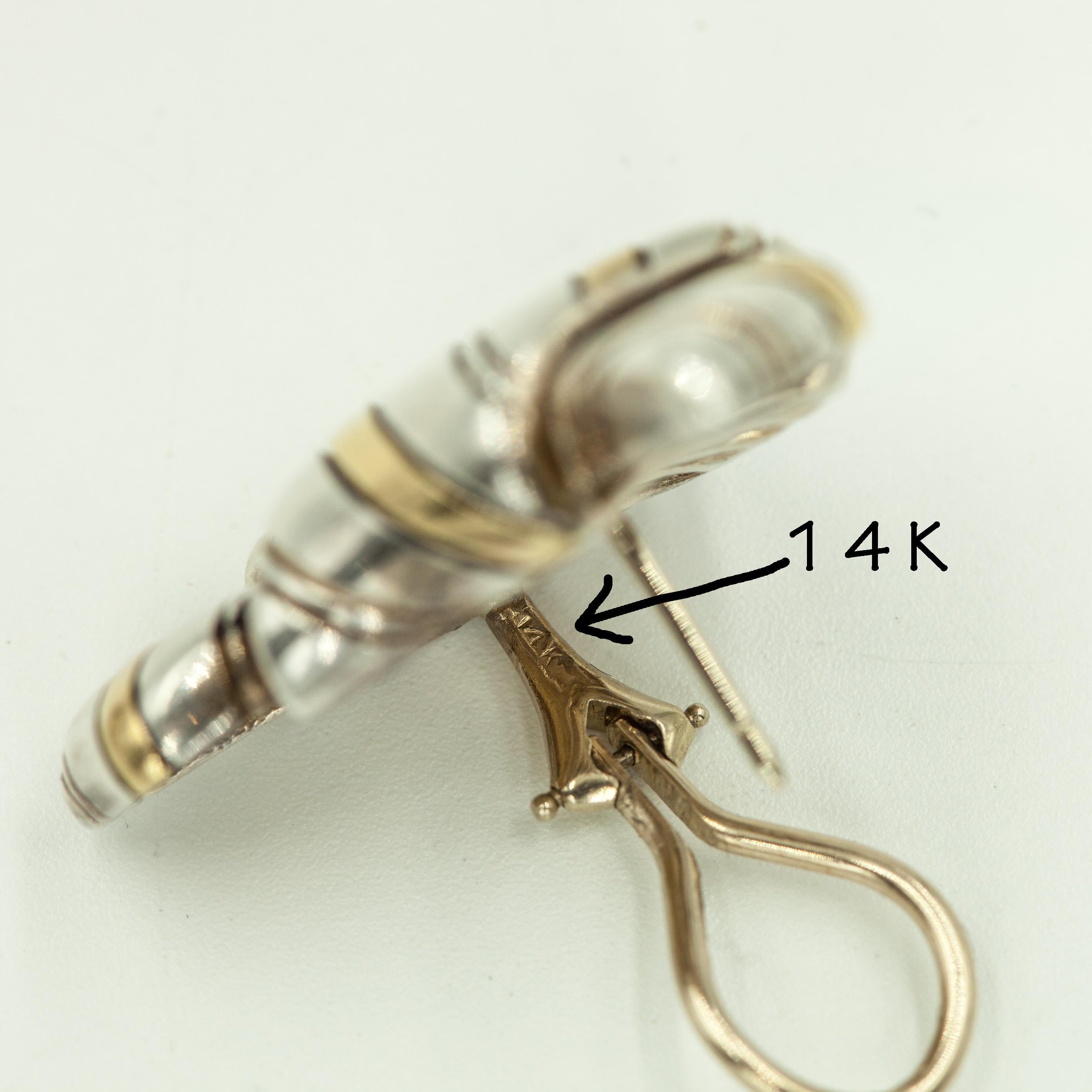 1970s CARTIER 18K Yellow Gold Sterling Knotted Ribbon Earrings 12