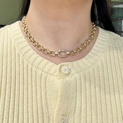 Collar de diamantes Cartier de oro amarillo de 18 quilates de los años 70