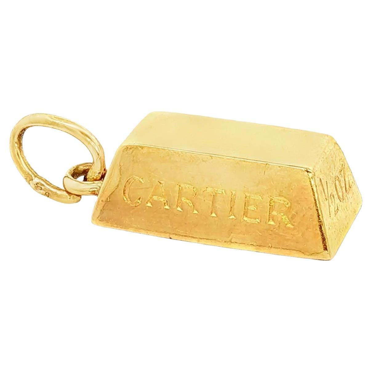 1970's Cartier One-Half Ounce 18KYG Gold Bar Vintage Charm