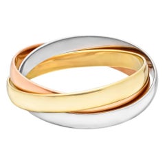 1970s Cartier Trinity Large Gold Vintage Bangle Bracelets