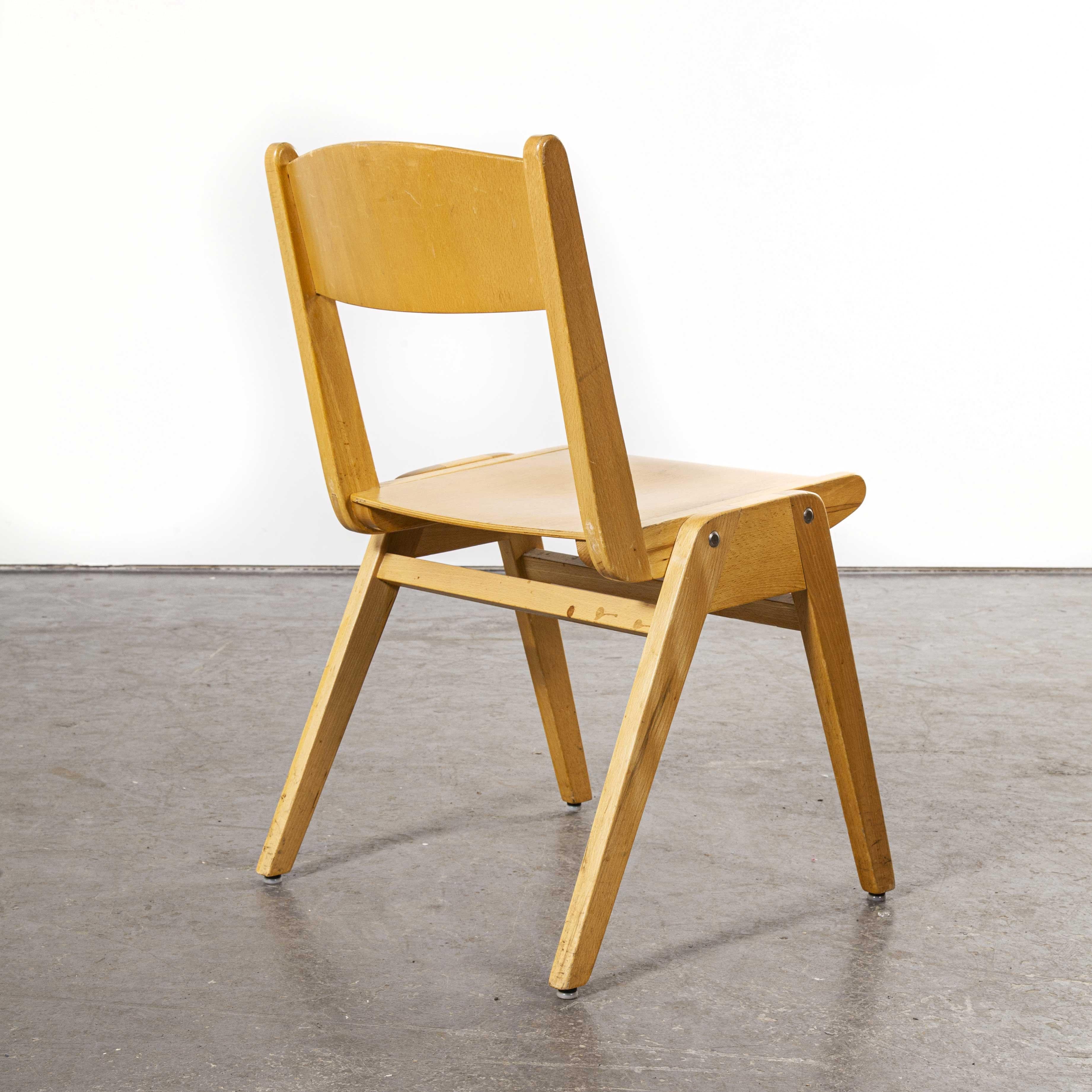 Beech 1970s Casala Stacking Dining Chair, Good Quantities Available