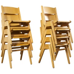 Vintage 1970s Casala Stacking Dining Chair, Set of Eight