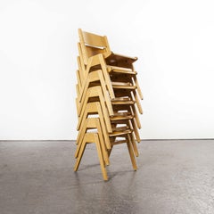 Chaise de salle à manger empilable Casala des années 1970, ensemble de six pièces