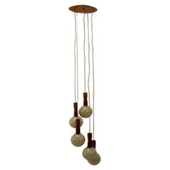 1970s Cascade Chandelier with Plastic Shades, Czechoslovakia