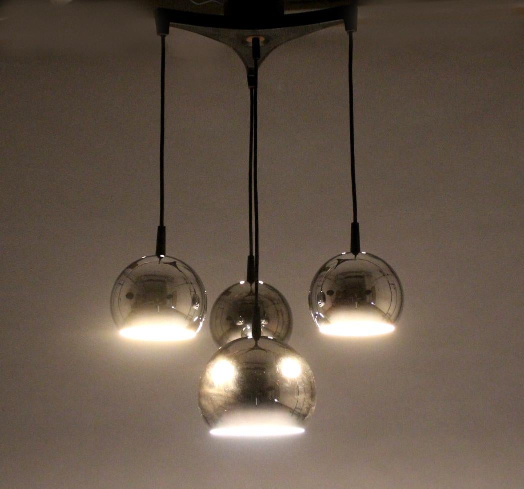 German 1970s Cascade Light with Metal Balls For Sale