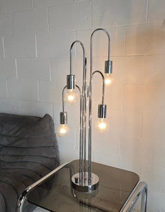 1970s Cascading Chrome Waterfall Large Table Lamp Attr Sonneman