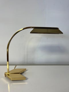 Lámpara de escritorio de flecha de latón cromado Casella de los años 70