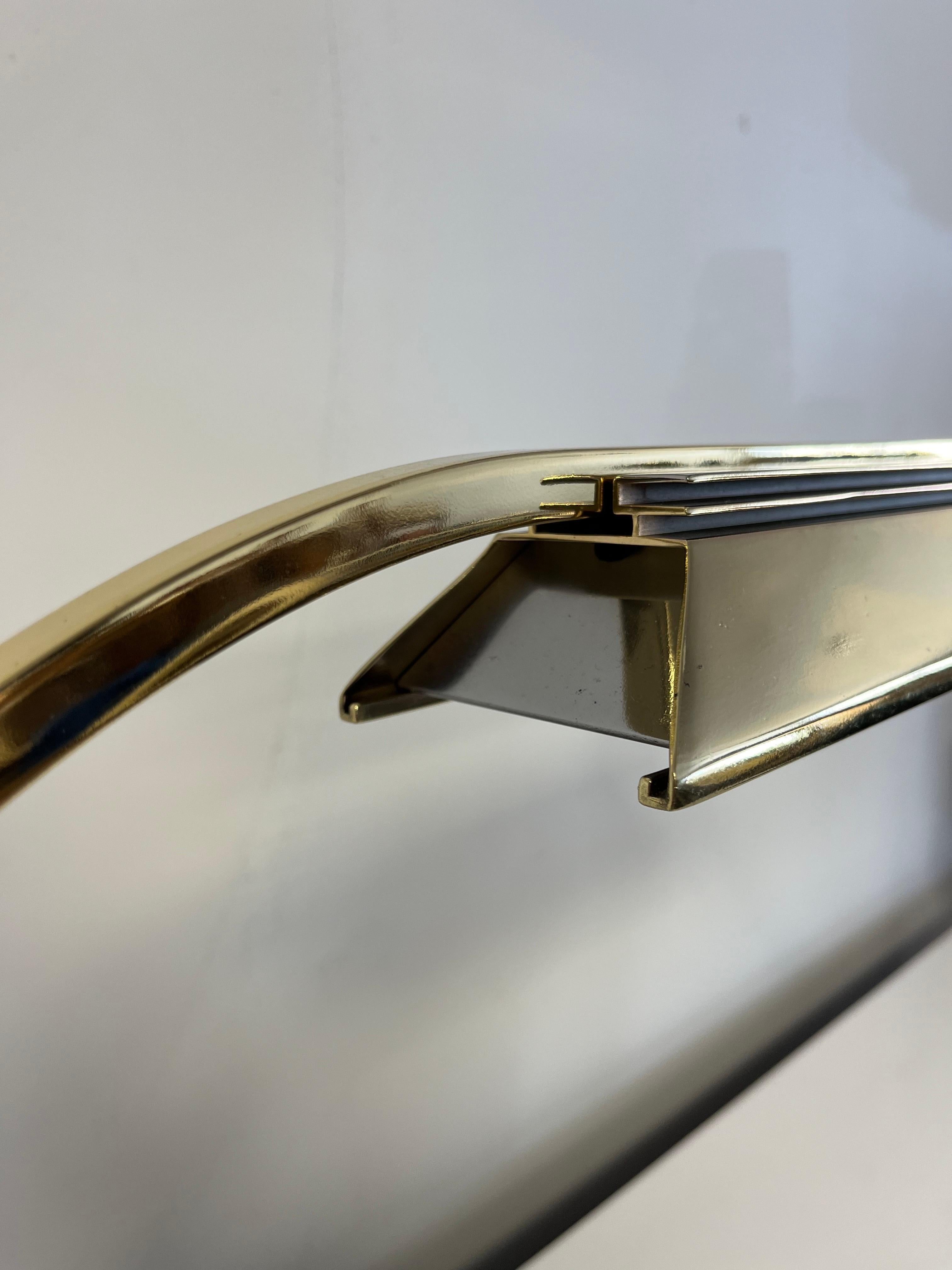 1970s Casella Brass Chrome Arrow Desk Lamp In Excellent Condition In W Allenhurst, NJ