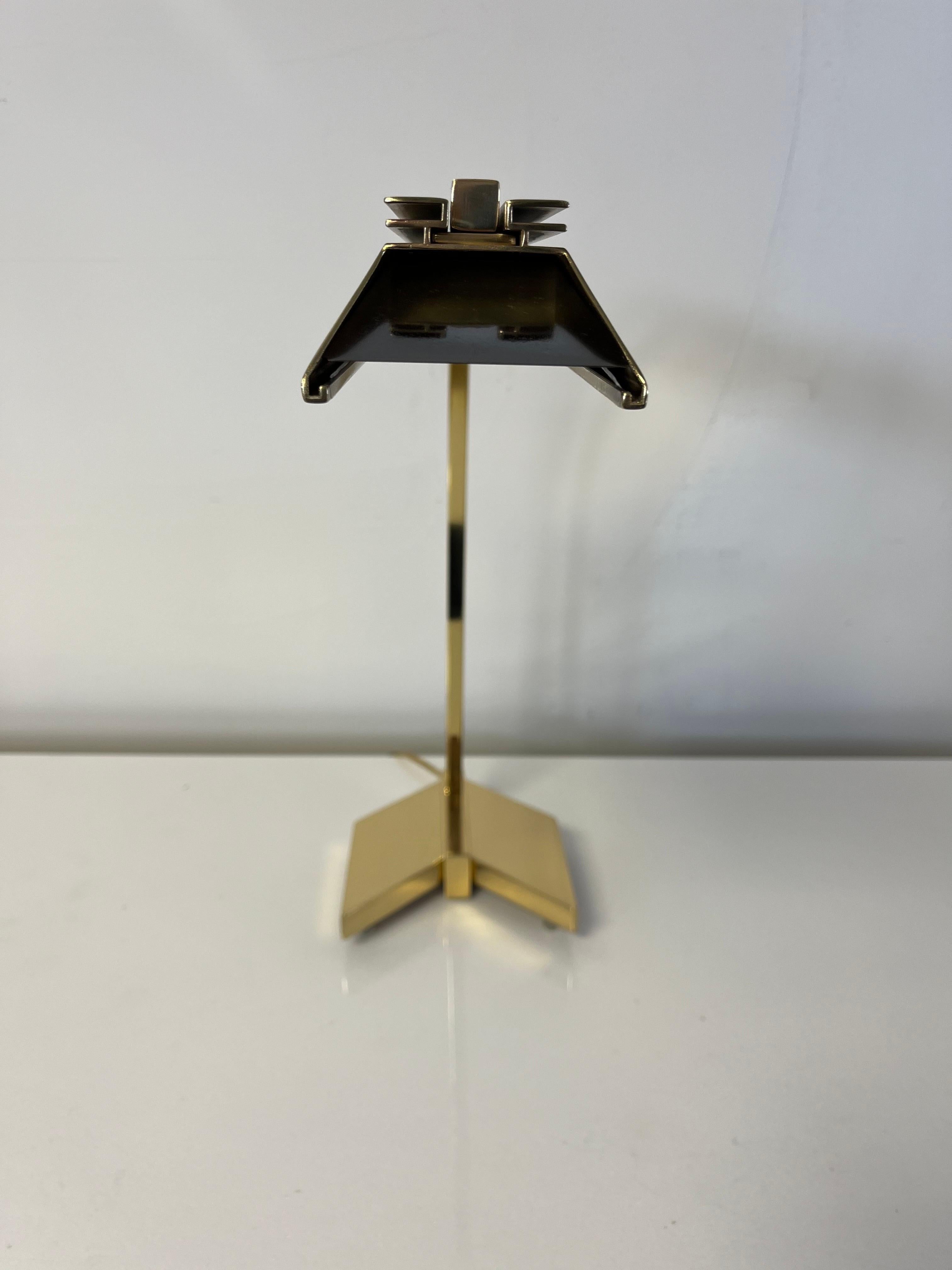 Late 20th Century 1970s Casella Brass Chrome Arrow Desk Lamp