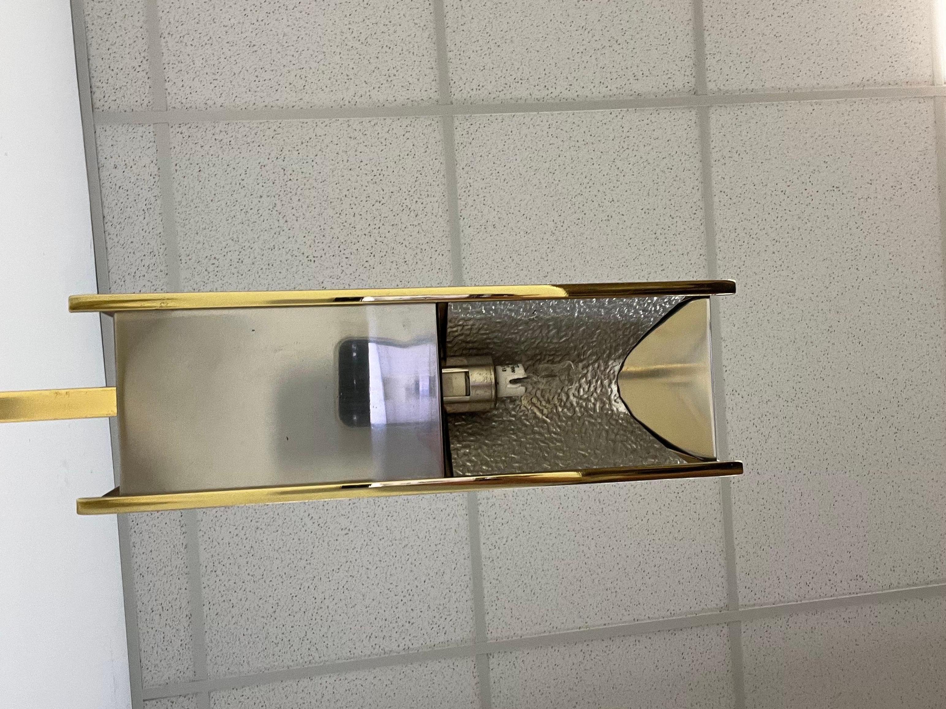 1970s Casella Brass Chrome Arrow Desk Lamp 1