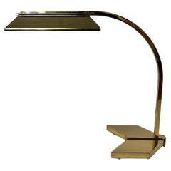 1970s Casella Brass Chrome Arrow Desk Lamp