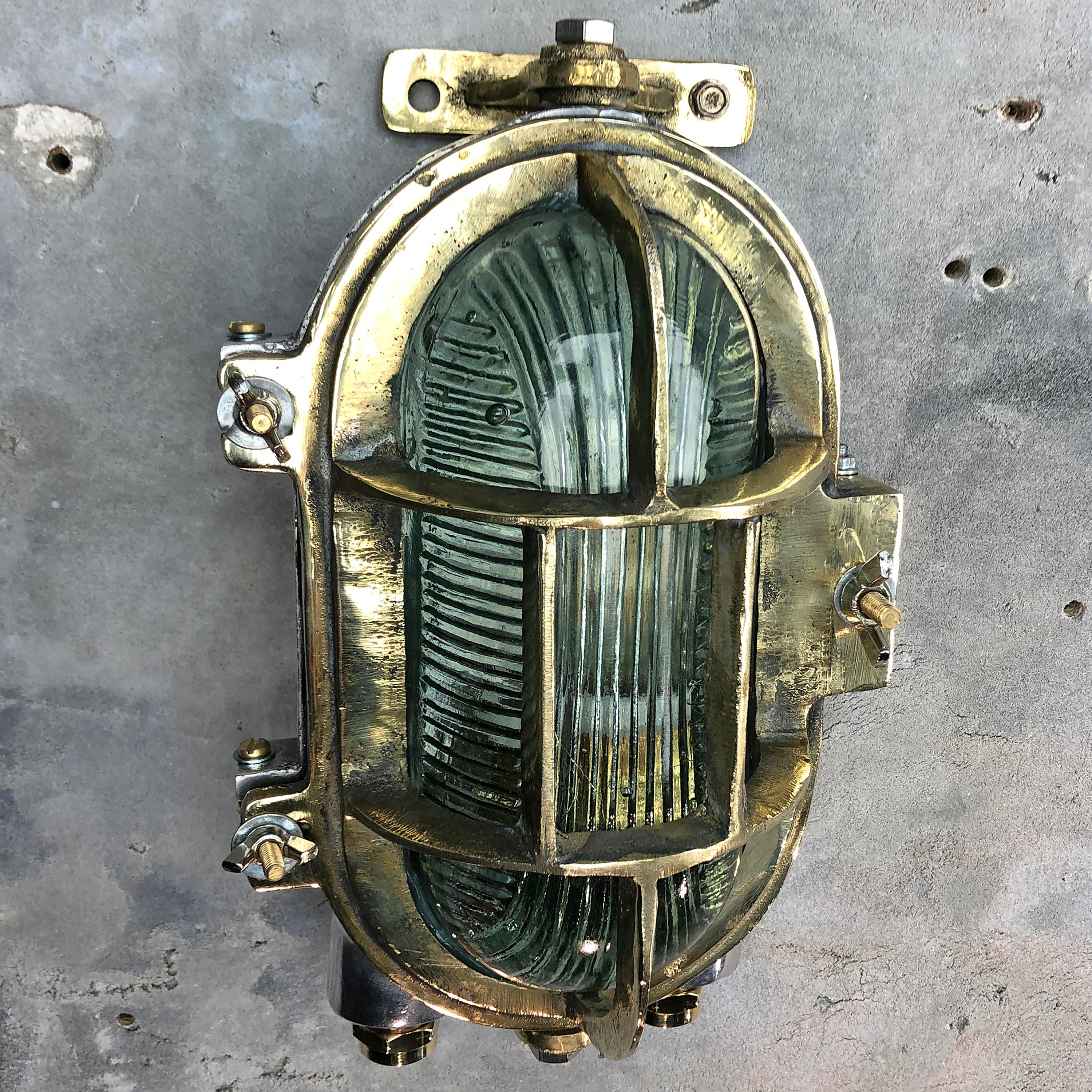 1970s Cast Brass and Aluminium Wall Light with Prismatic Glass and Tilt Function 10