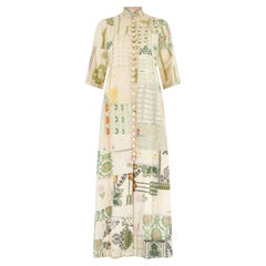 1970s Catherine Buckley Antique Floral Patchwork Dress