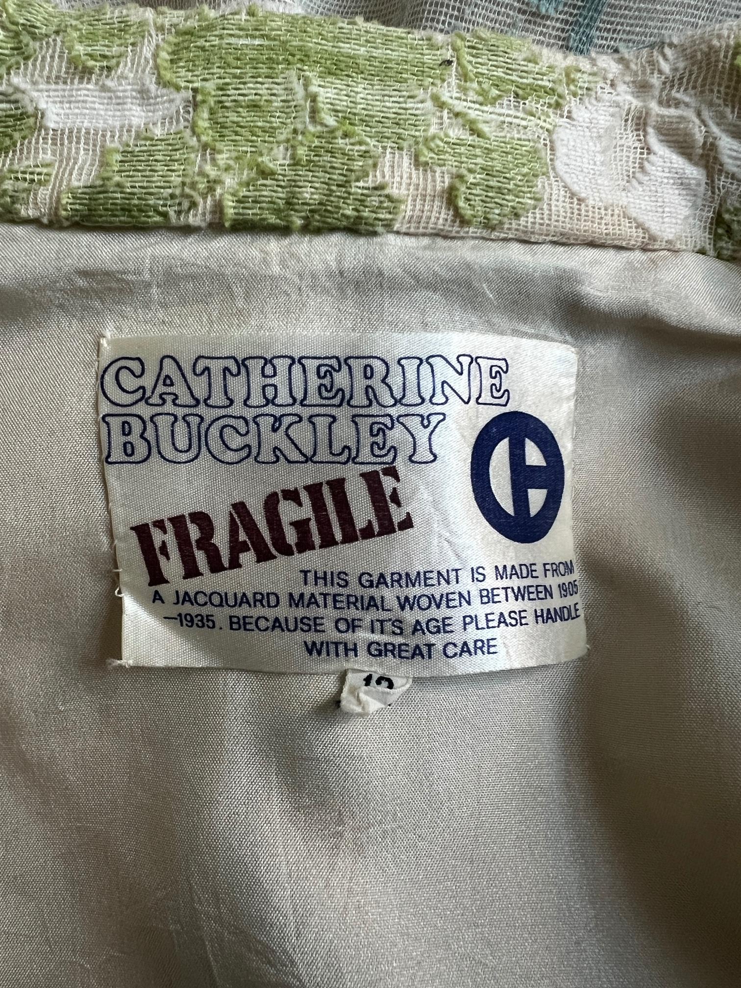 1970s Catherine Buckley Patchwork Cream Skirt and Jacket For Sale 2