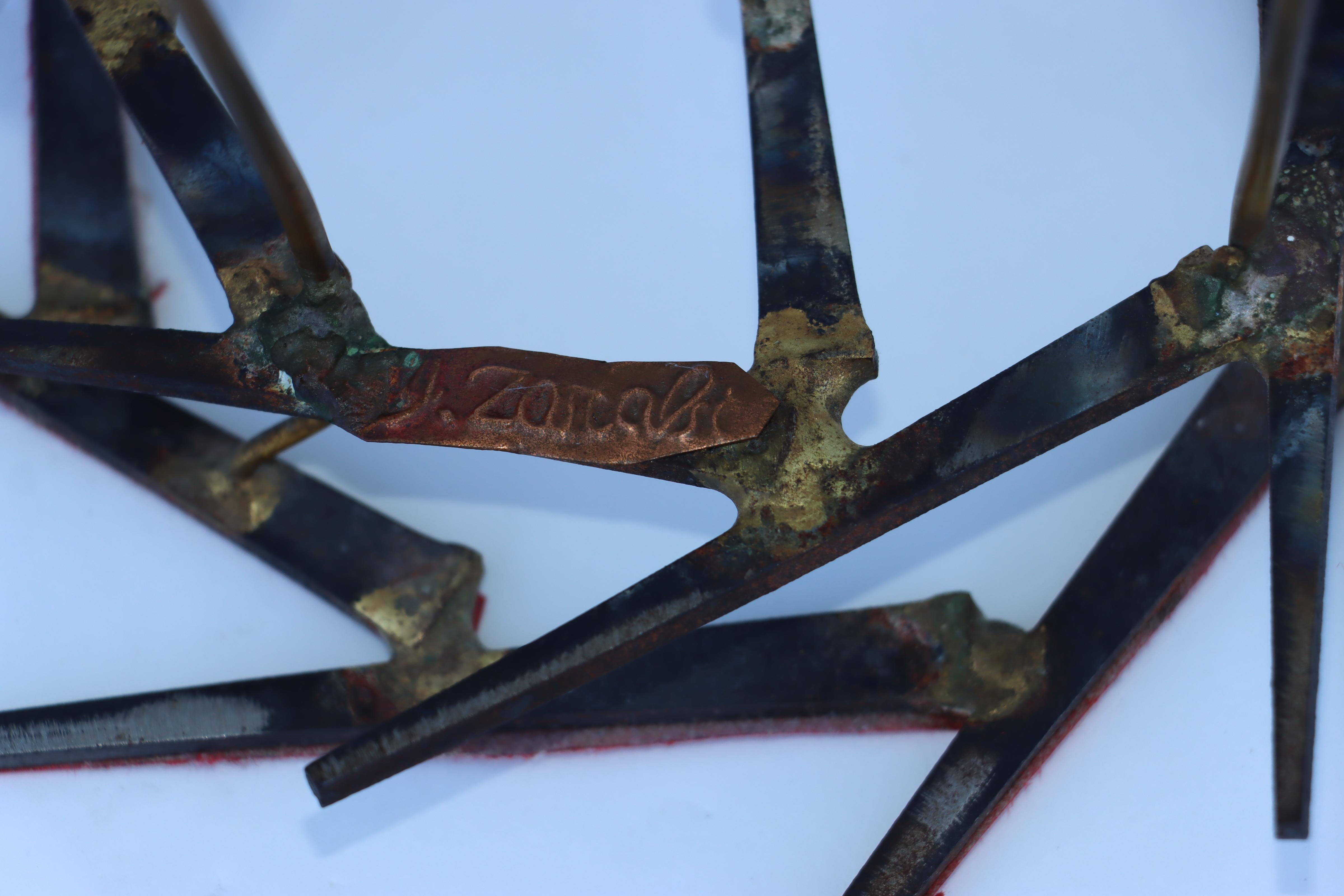 1970's Cattails Brutalist Table Sculpture 4