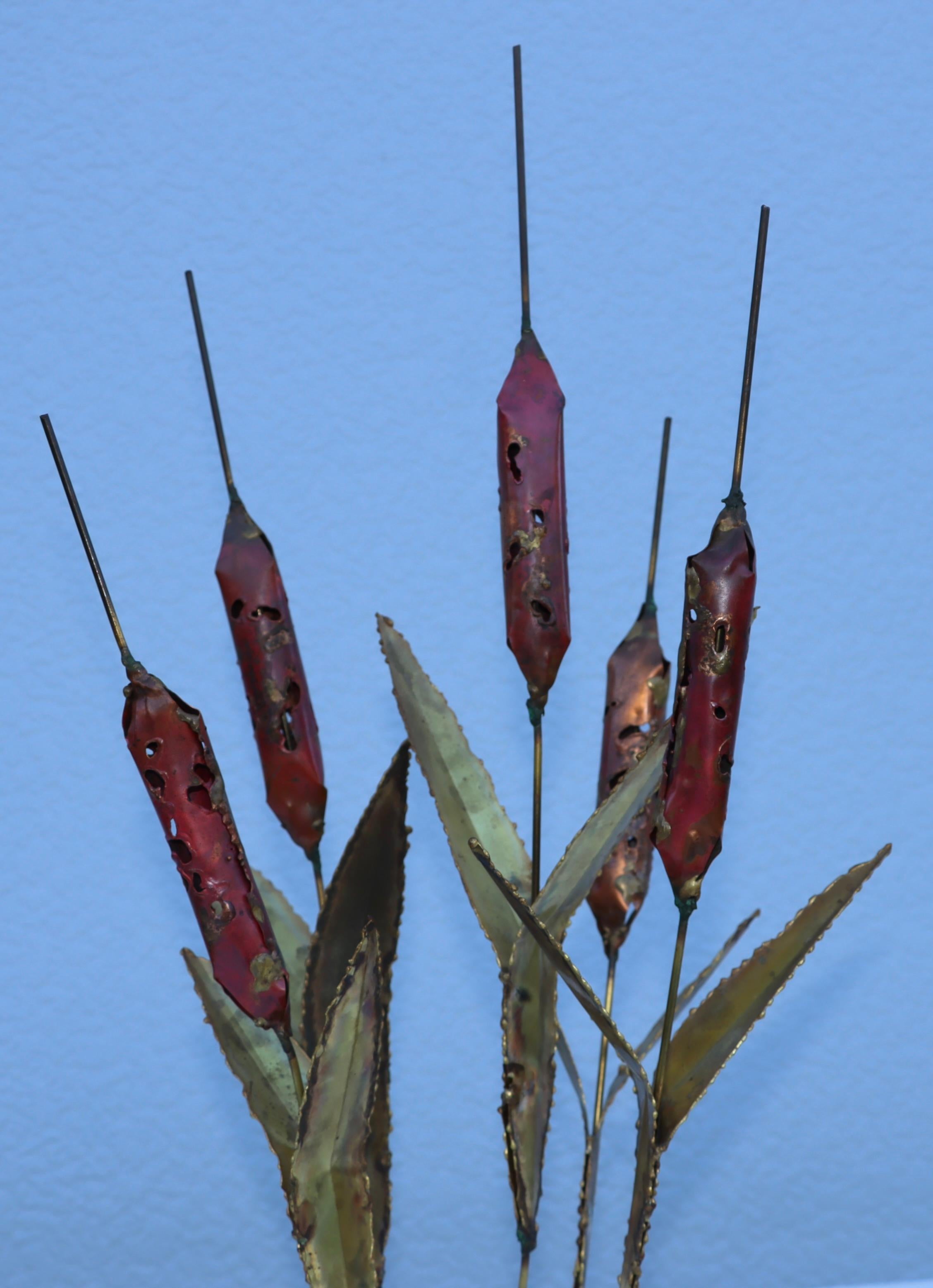 Late 20th Century 1970's Cattails Brutalist Table Sculpture