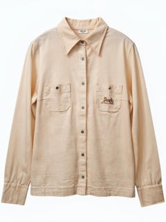 1970s Celine Beige Jersey Shirt