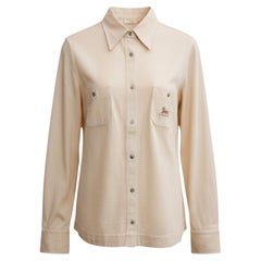 1970s Celine Beige Jersey Shirt