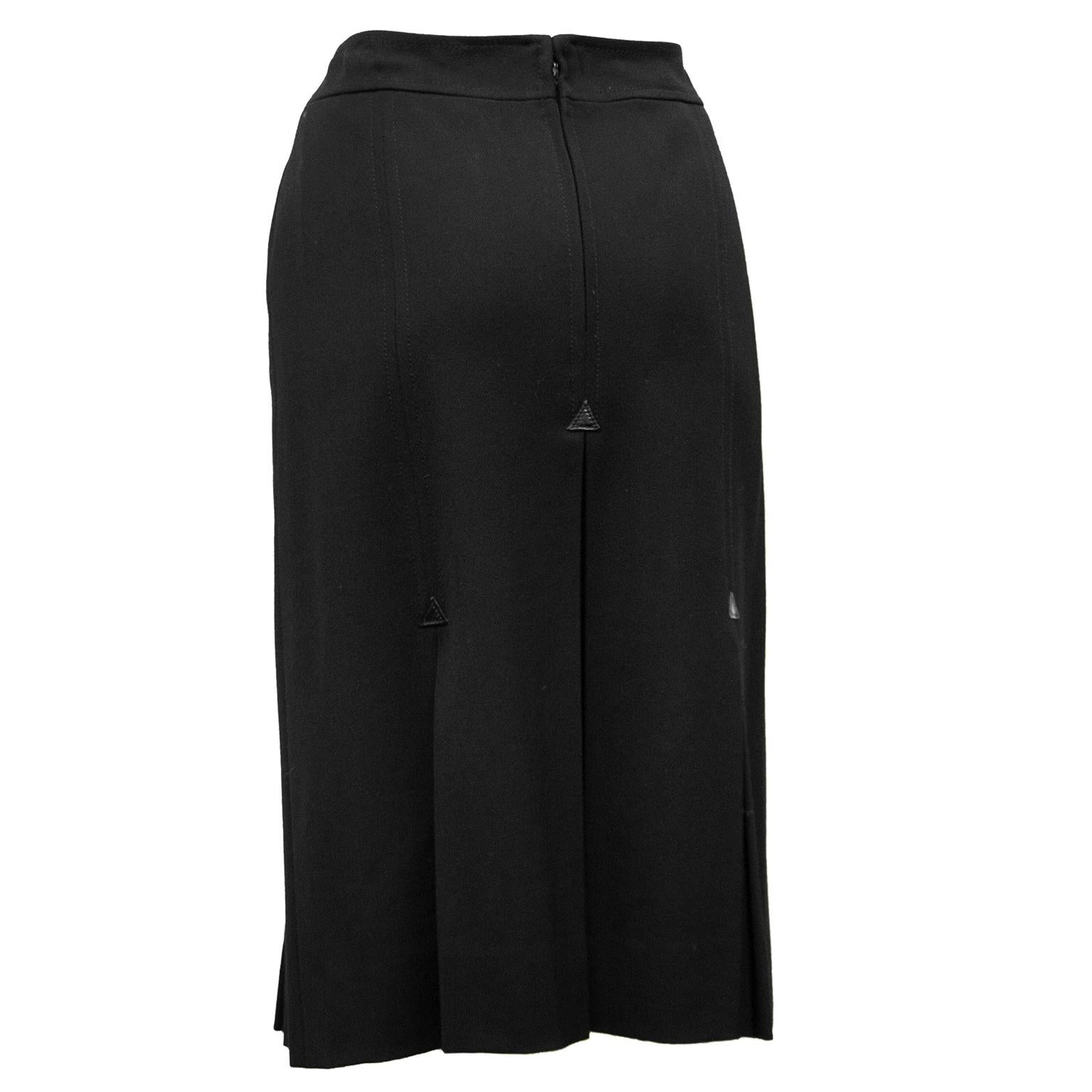 celine black skirt