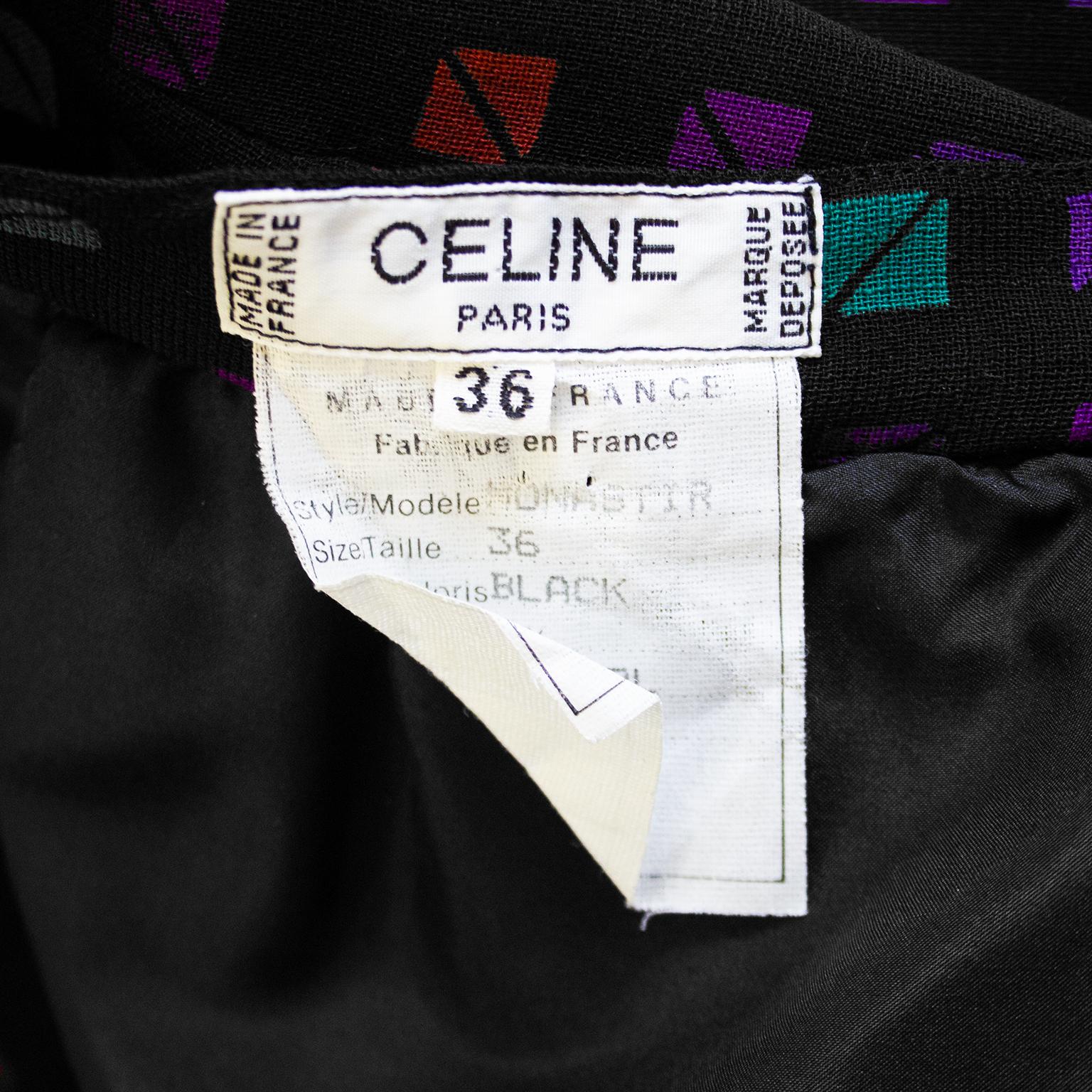 Women's 1970s Celine Geometric Skirt  For Sale