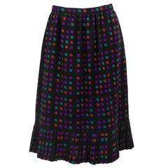 1970s Celine Geometric Skirt 