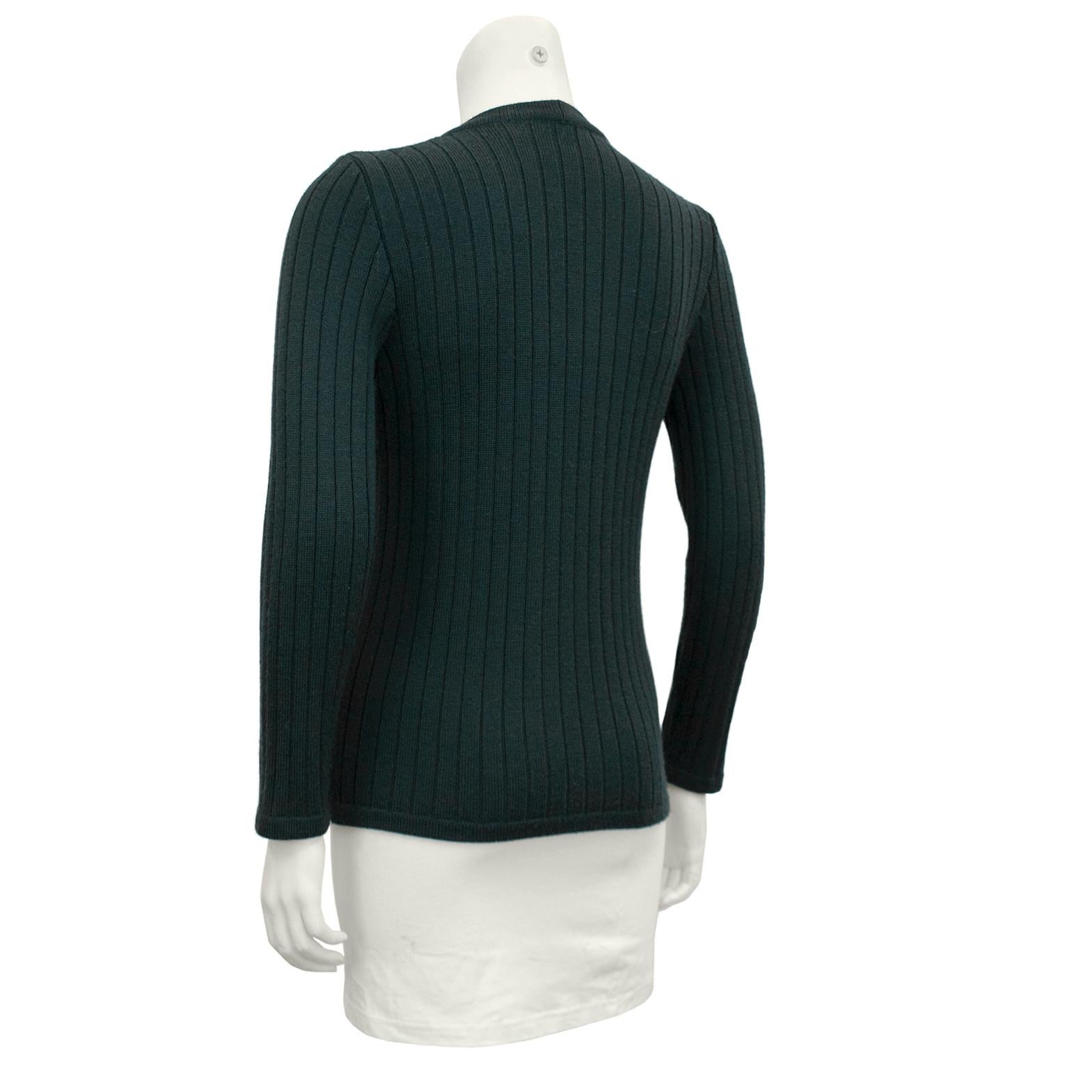 hunter green cable knit sweater