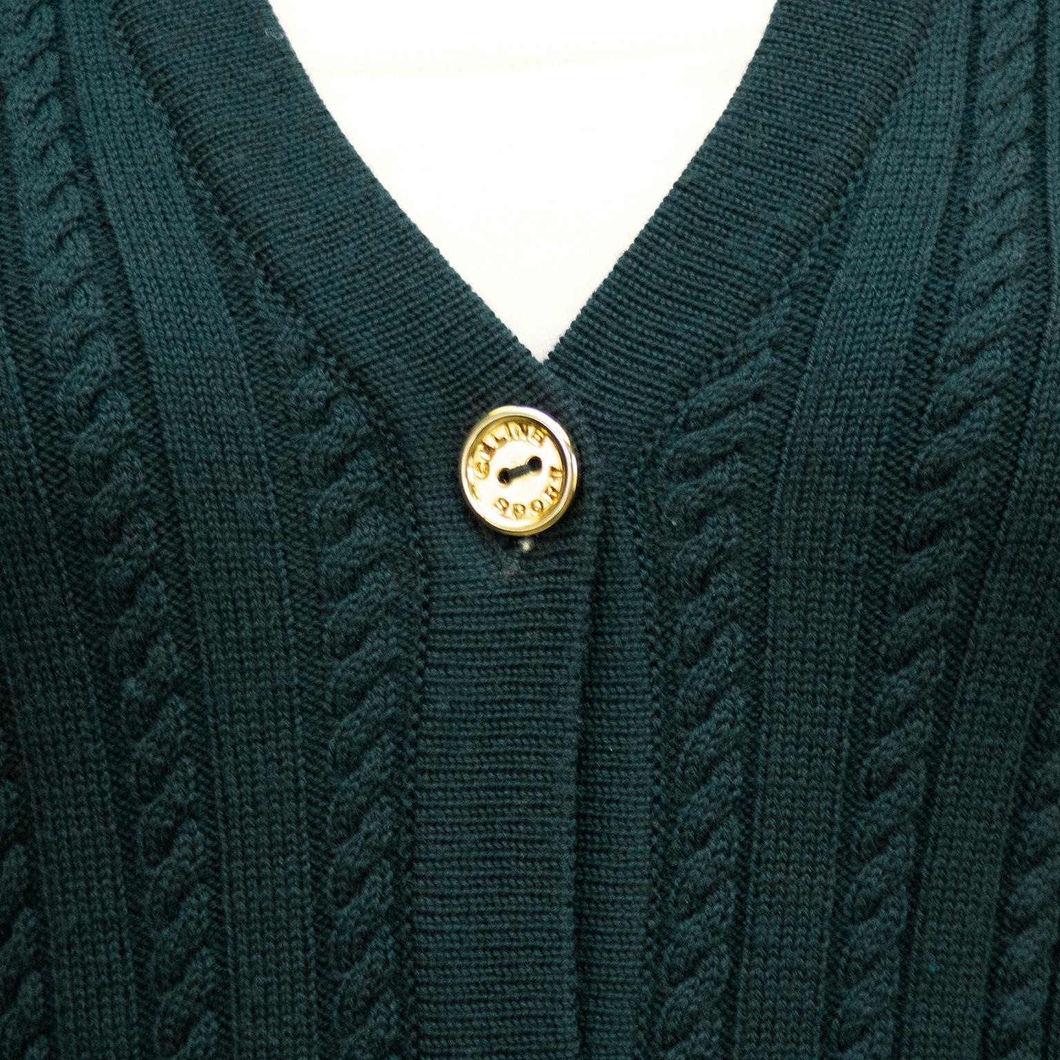 green celine sweater