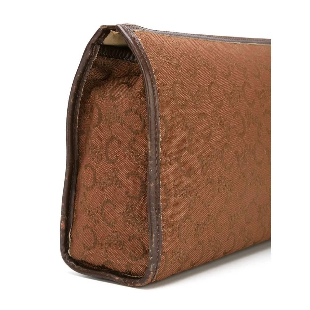 Brown 1970s Céline Jacquard Beauty Case