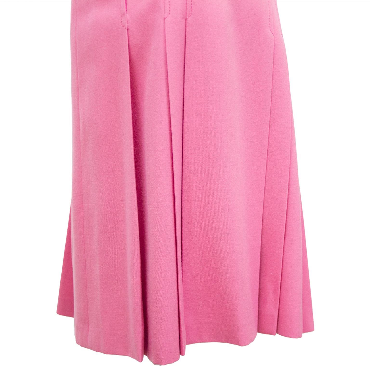 pink wool skirt