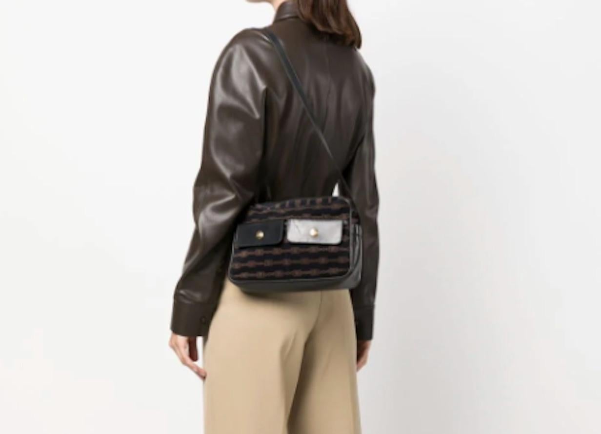 Women's 1970s Celine Triomphe Monogram Shoulder Bag For Sale