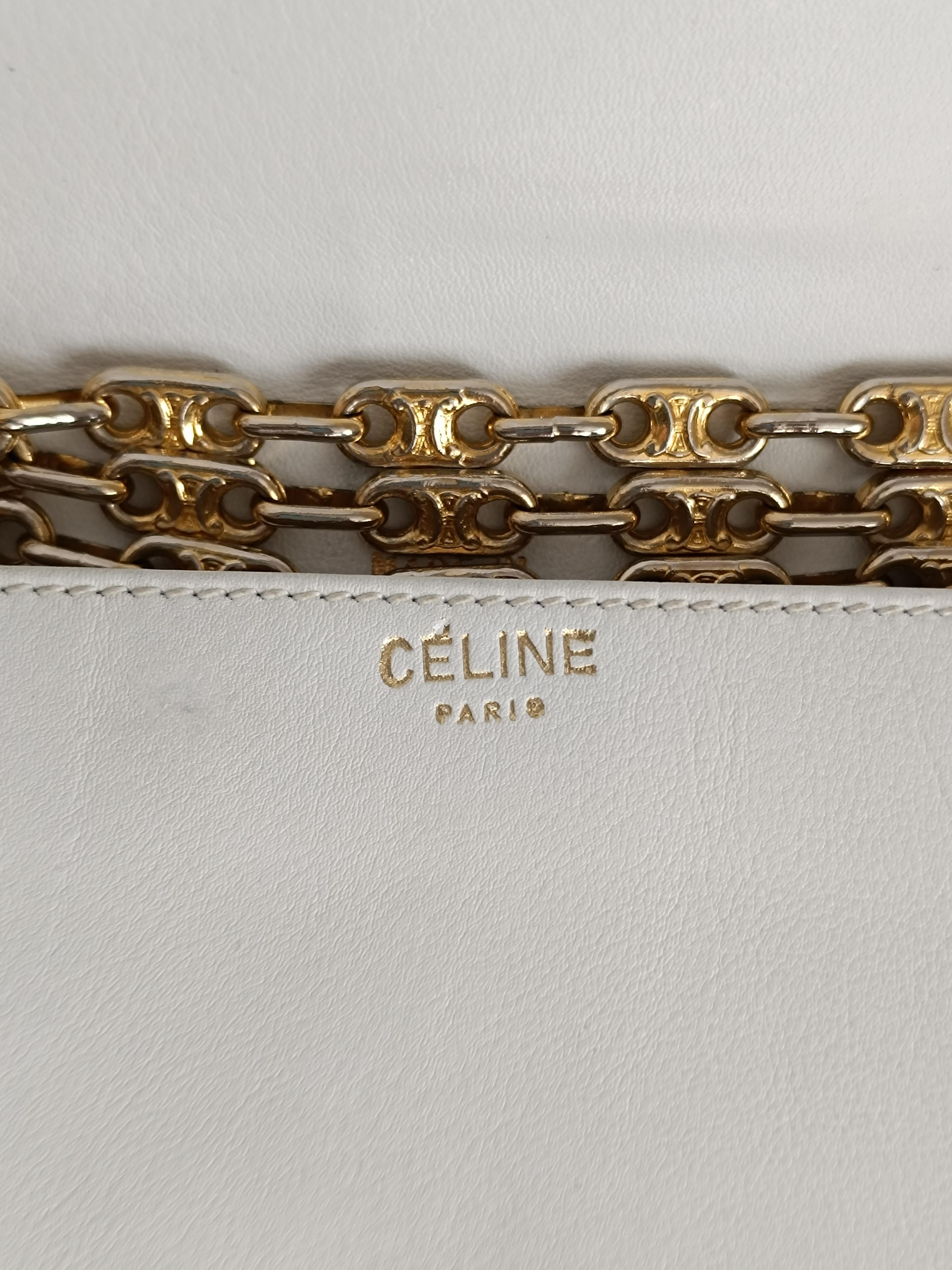 Celine, sac à bandoulière vintage en cuir, années 1970 en vente 7