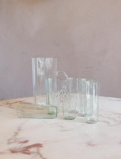 1970s Cenedese Green Jug and Glasses Set (Six Glasses)