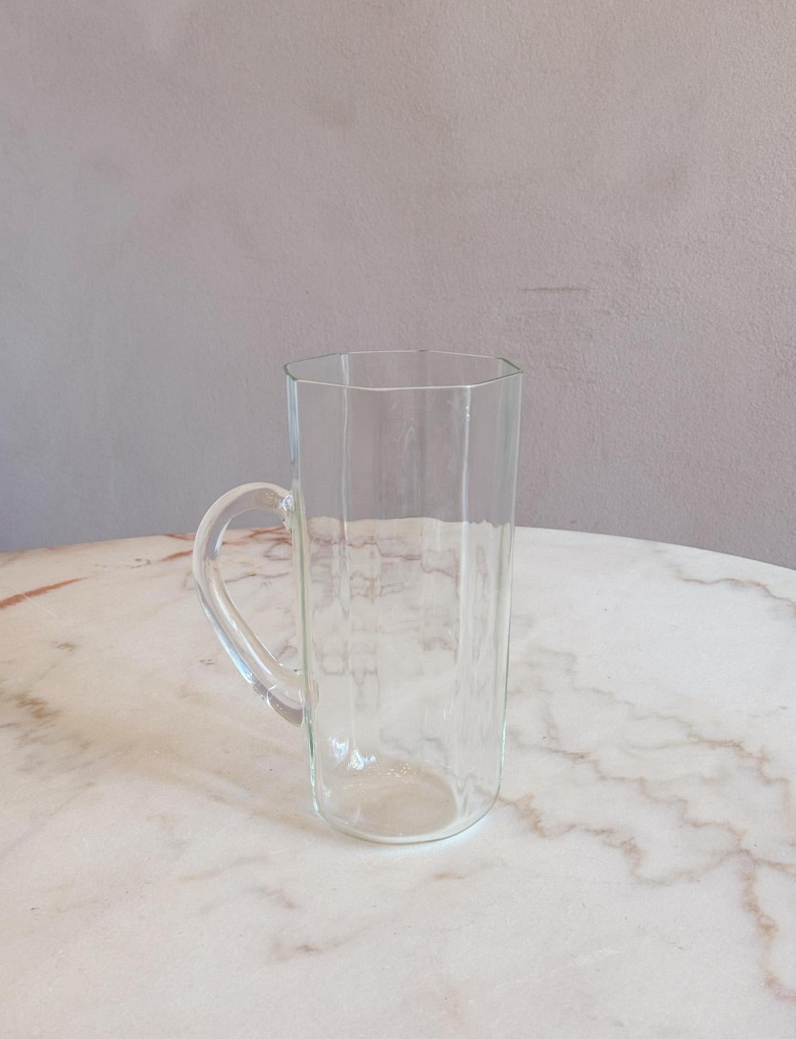 1970s Cenedese Green Jug and Glasses Set (Six Glasses) For Sale 1