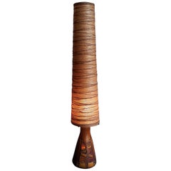 1970s Ceramic and Fractal Resin Floor Lamp by Accolay